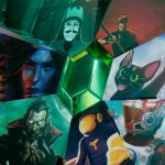 Official App Store Indie Games Week artwork featuring seven games around a green gem